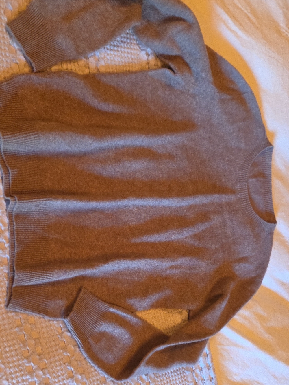 Classic Wool Women's Crewneck Sweater - Light Brown